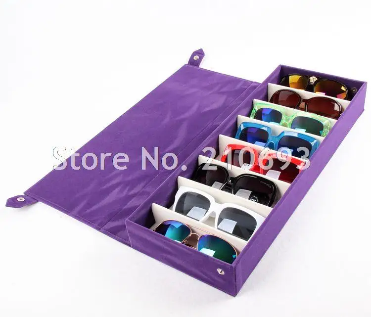 8b качество очков очки Солнцезащитные очки для женщин ящик для хранения Чехол лоток Дисплей провести 8 шт. очки 8 цветов