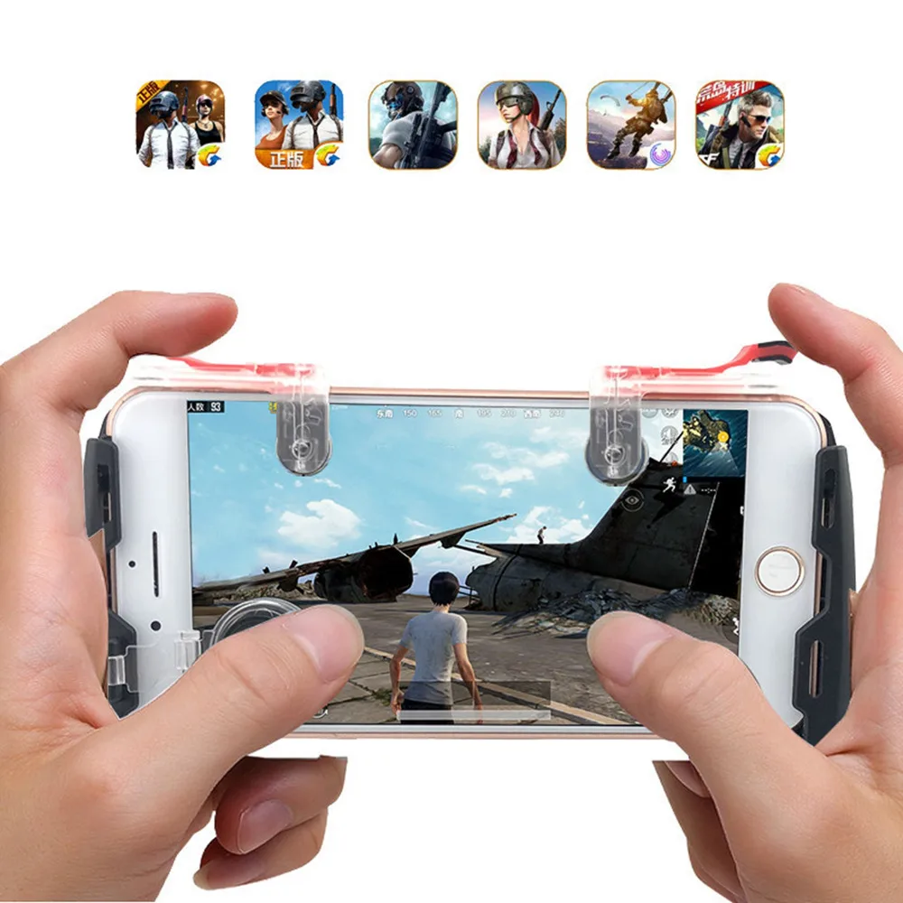 

Gaming trigger Gamepad For PUBG Mobile Trigger Aim Button L1R1 Shooter Joystick For iOS Android Phone Game Console Controller