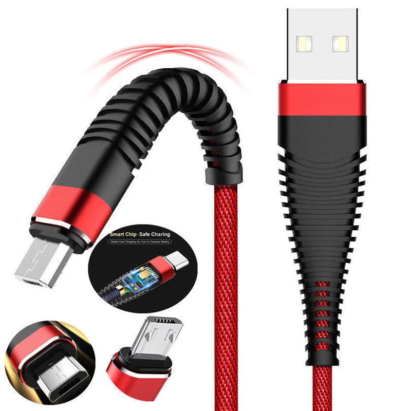 1 м микро USB кабель USB для освещения кабель Быстрая зарядка высокая прочность Плетеный USB кабель для iPhone huawei телефон usb зарядный шнур