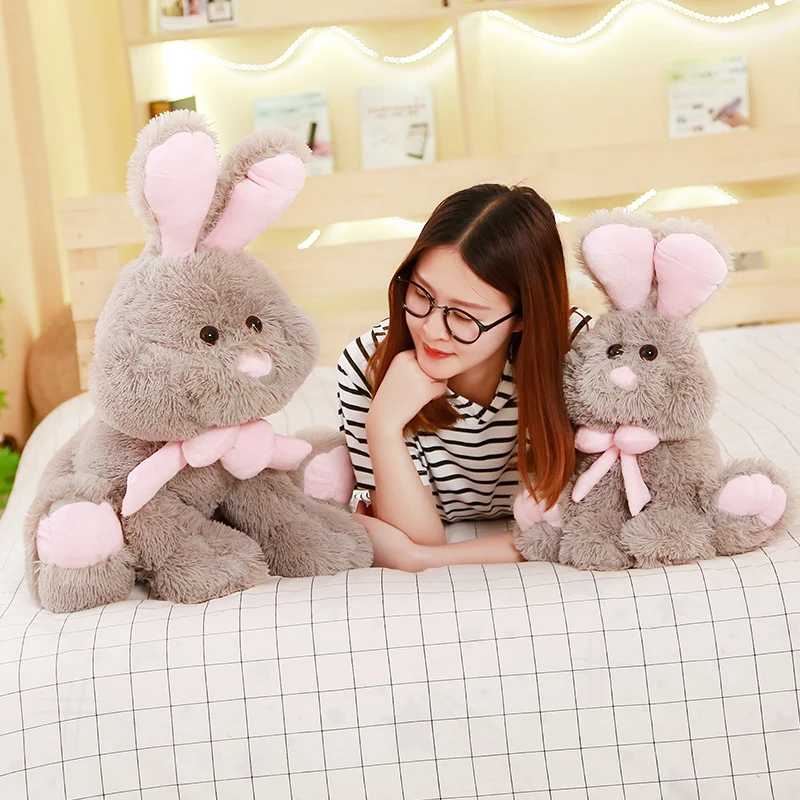 1 unid 50/70/80/90 cm lindas muñecas de conejo americano grandes juguetes de conejo Brinquedos de calidad Peluche tela de lujo relleno regalos de navidad