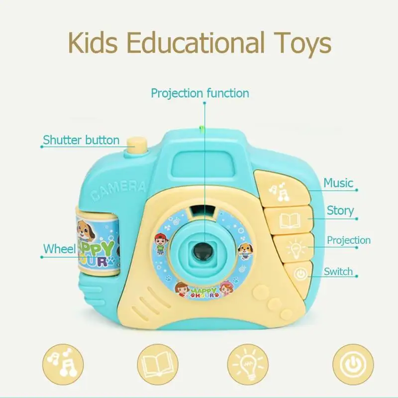 Детская мультяшная камера проекция моделирование камера дети интеллектуальные истории проектор научно Развивающие игрушки для ребенка подарок