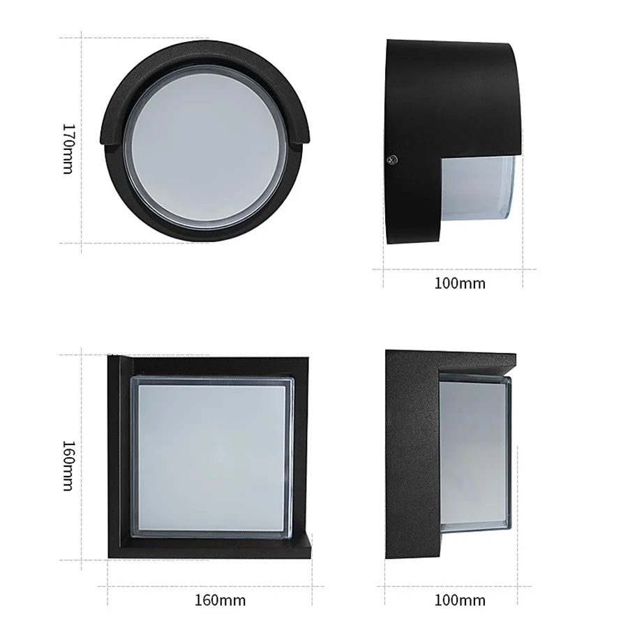 Outdoor Wall Lamp Waterproof LED Garden Lamp Aisle Corridor Outdoor Balcony Porch Light AC110V 220V Terrace Lamp