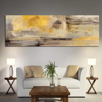 

Abstract Yellow Oil Painting on Canvas Posters and Prints Modern Scandinavian Wall Art Picture Bedroom Kids Room Cuadros Decor
