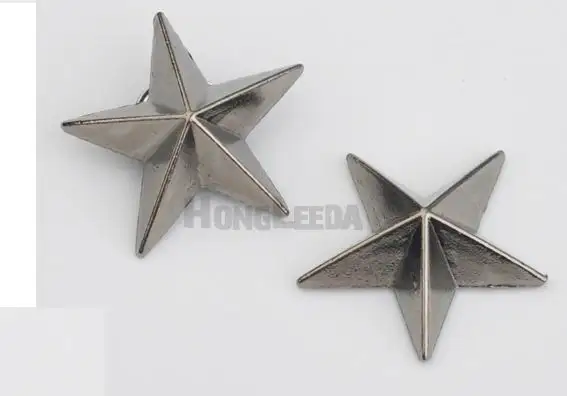 120 компл./лот ZD-021 22 мм Металлические заклепки из цинкового сплава звезды джинсы кнопки заклепки с алюмом ногтей золото, никель, черный
