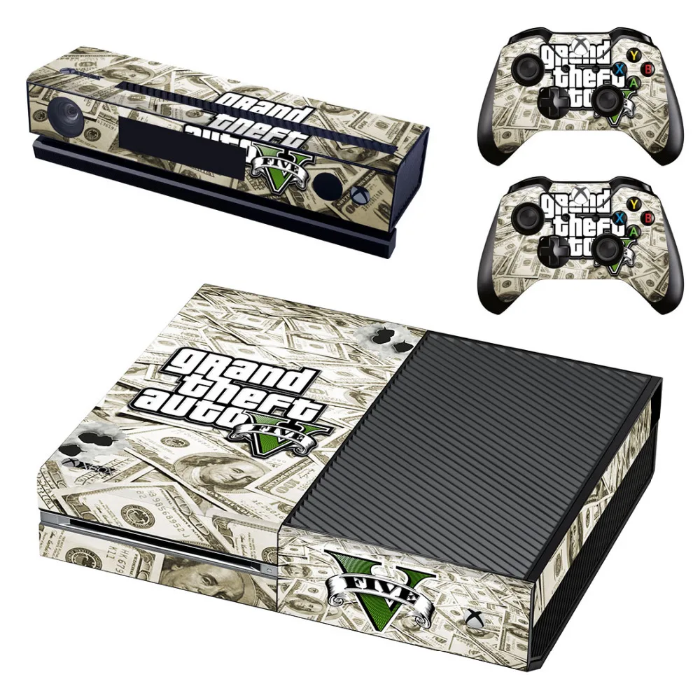 Grand Theft Auto V GTA 5 наклейка для консоли Microsoft Xbox One и 2 контроллера Наклейка|decal skin