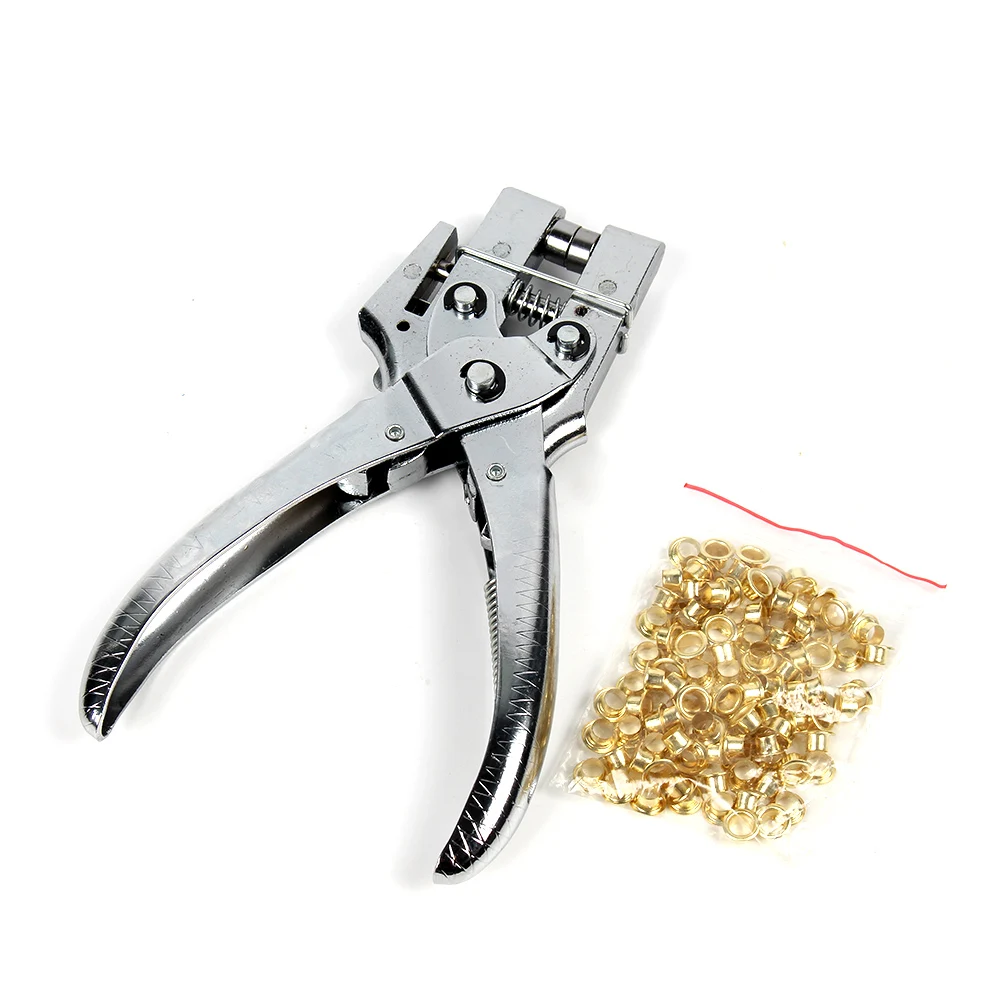 

1pcs Hole Punch Hand Pliers Rivets Eyele Setting Punching Plier Tool With Easy Press Eyelets Grommets For Shoes Belt Leather