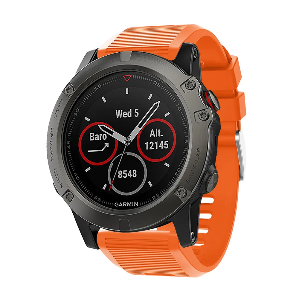 Ремешок силиконовый для наручных часов Garmin Fenix 5X 5 5S Plus 3 HR Forerunner