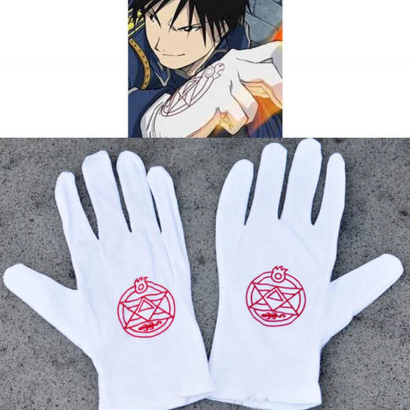 

NOUVEAU Fullmetal Alchemist Colonel Roy Mustang Edward Elric Cosplay Costumes Gants Japanese anime cartoon