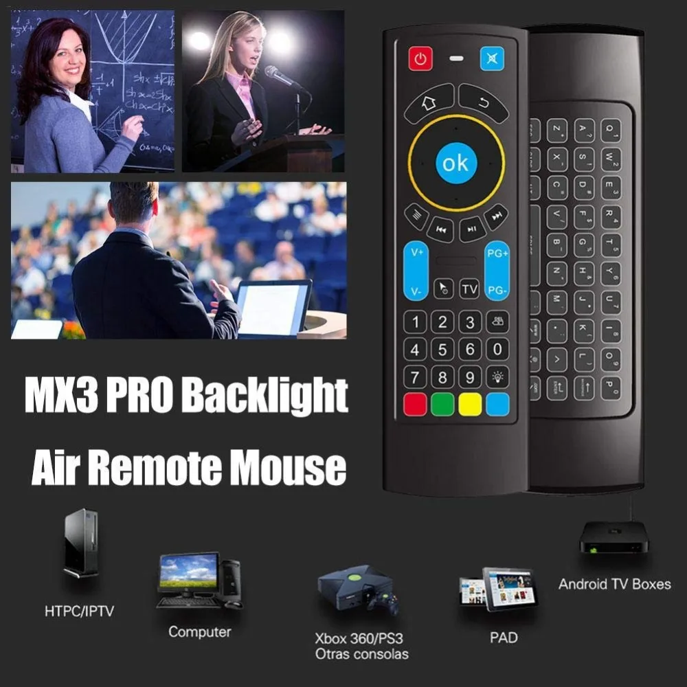 Bluetooth mi ni Беспроводная клавиатура Пульт дистанционного управления IR Air mouse для Amazon Fire tv/Fire Stick/Android tv/mi box/PC/Raspberry pi 3