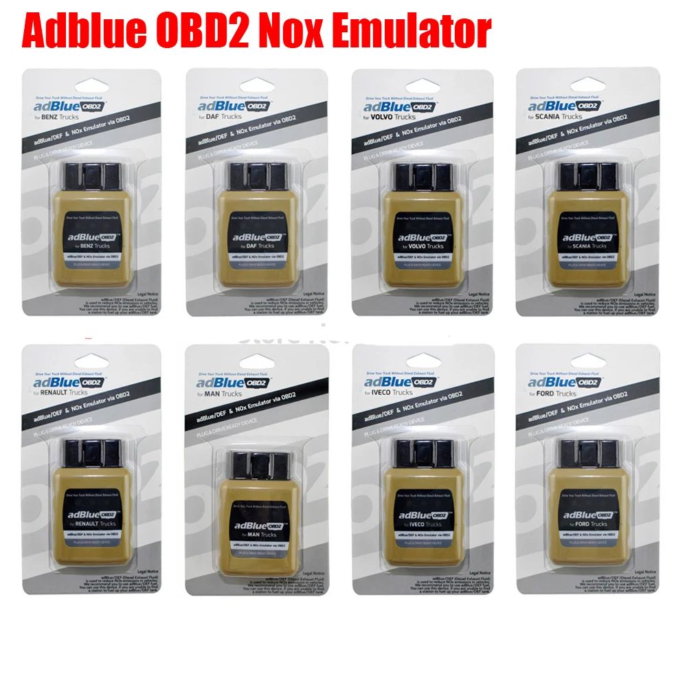 8 типов Adblue OBD2 Plug & Drive готовы устройство по OBD2 грузовиков AdblueOBD2 для Volvo/Iveco/SCANIA/MAN/DAF AdBlue Эмулятор Бесплатная доставка