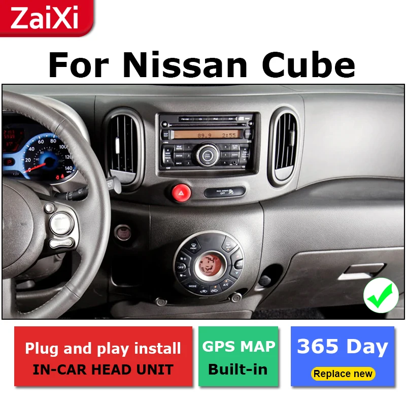 ZaiXi android автомобильный dvd GPS; Мультимедийный проигрыватель для Nissan Cube(Z12) 2009~ Автомобильный dvd Навигация Радио Аудио видео плеер