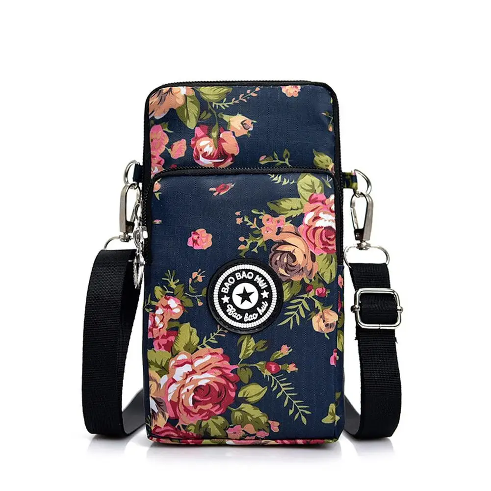 مربع الرأسي الهاتف حقيبة المرأة حقيبة ساعي متعددة الوظائف الرياضة ذراع واحدة الكتف Crossbody شنقا الرقبة محفظة البسيطة حقيبة