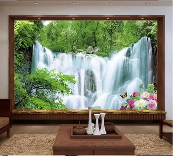 

WDBH 3d wallpaper custom mural Water generative waterfall TV background wall decor photo wallpaper for walls 3 d for living room