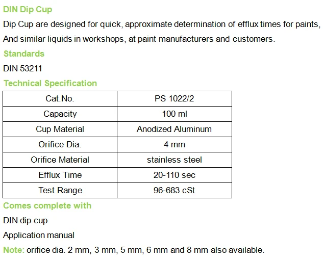 Бренд PUSHEN чашка вязкости краски 4# потока Dip чашки вискозиметр DIN 53211 с ручкой 2 3 5 6 8 мм Диаметр отверстия