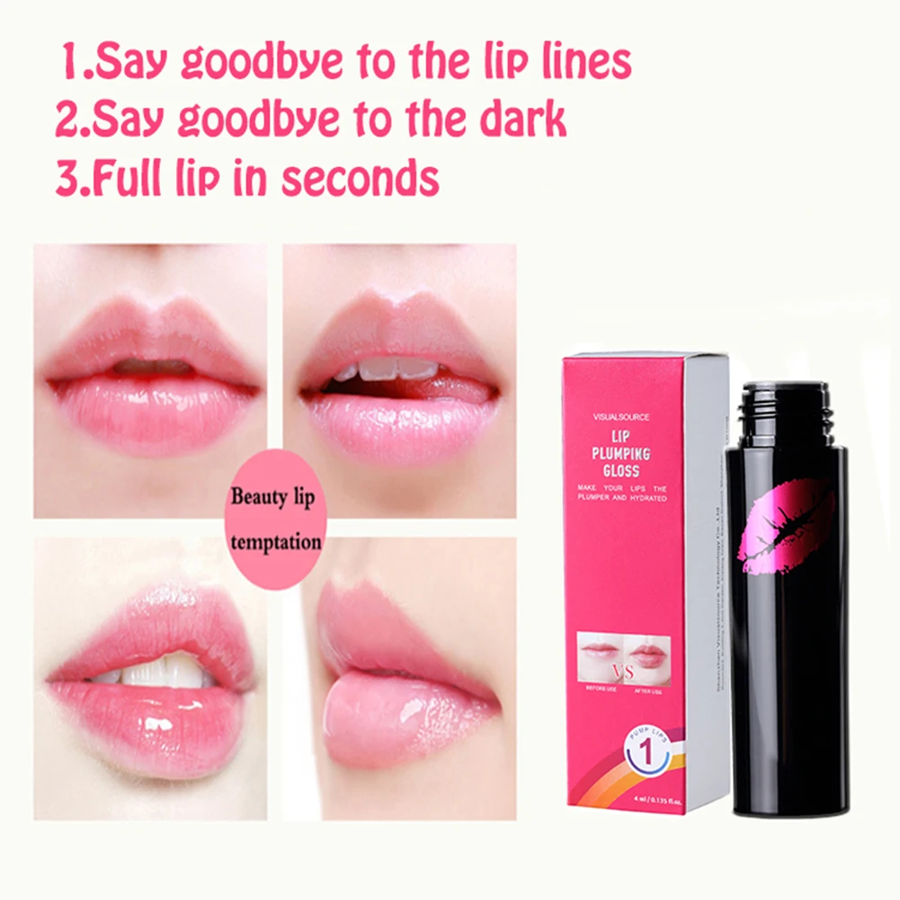 

ELECOOL 2018 Big Lips Transparent Makeup Long Lasting Waterproof Moisturizer Tint Women Lips Plumper Gloss Cosmetics TSLM2 TSLM2