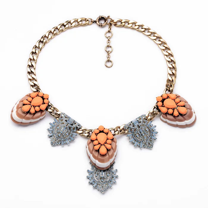 

Indian Fashion Women Collar Necklace High Quality Factory Wholesale Retro Chunky Necklace Brand Jewelry