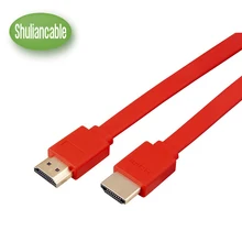 High speed Gold Plated Plug Male-Male flat HDMI Cable 1.4 Version HD 1080P 3D for HDTV XBOX computer cable 1M 2M 3M 5M 7.5M10M