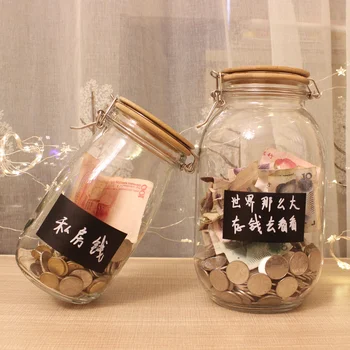 

Bank Money Boxes Coin Saving Box Cute Transparent Glass Bank Money Boxes Coin Saving Birthday Gift for Children K3DCXH26
