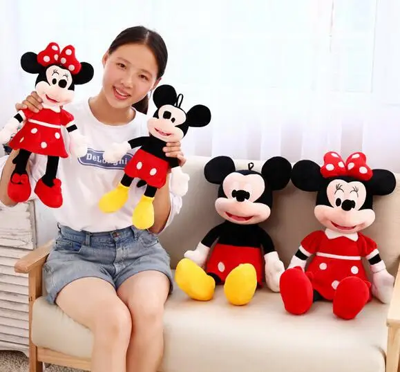 Плюшевые игрушки с Микки Маусом 30 см одна пара для детей 2 шт./лот|minnie doll|toys minnieplush