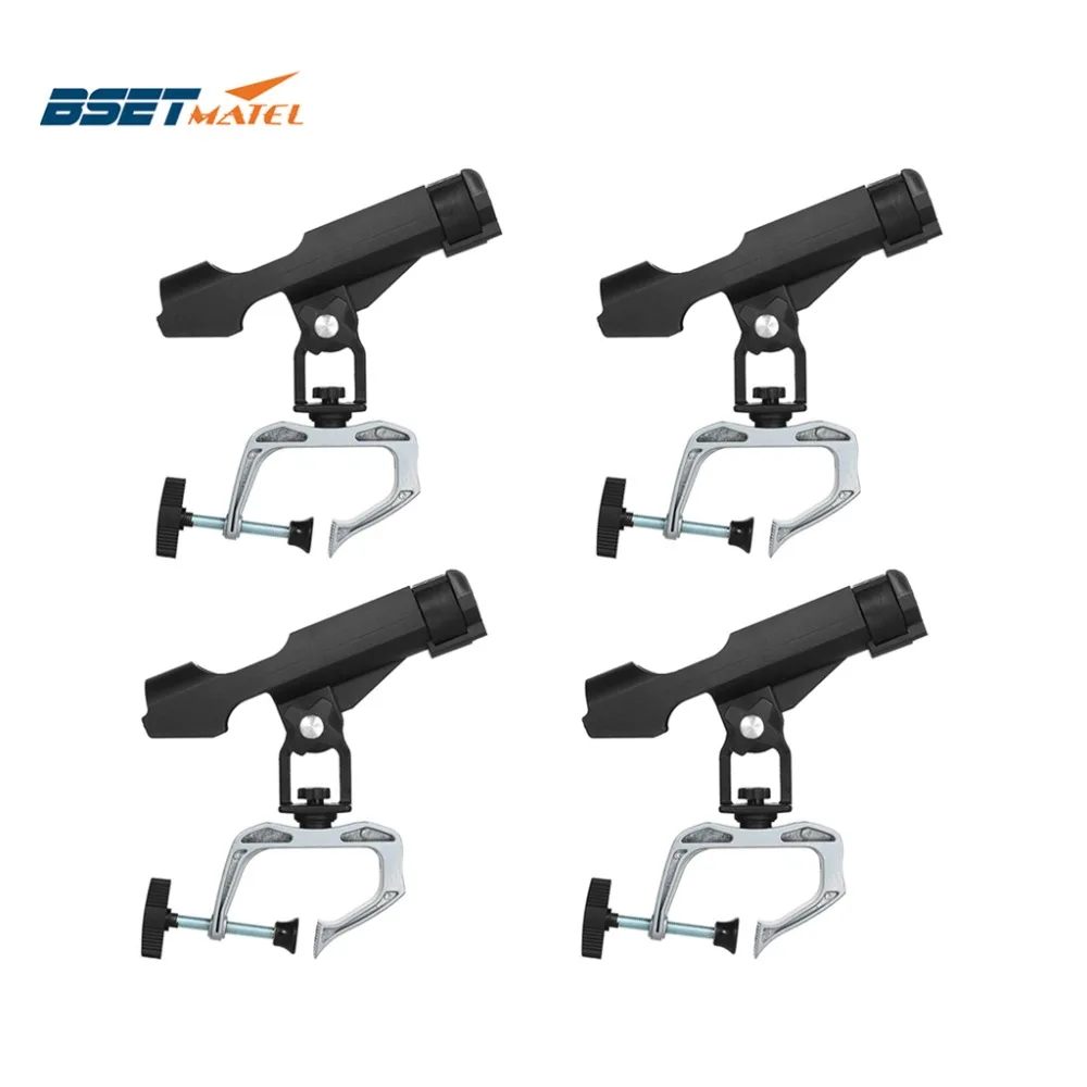4X Plastic Nylon Fishing Rod Holders clamp on Adjustable Removable 360