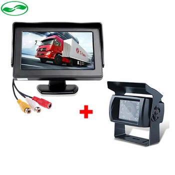 

DC 12~24V Truck Bus Parking Camera Monitor System, 4.3" Car Monitor With Rear View Camera 15M 20M RCA Video Cable