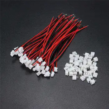 

50pcs 26AWG 2.0 PH 2-Pins 120mm Mini Micro JST Connector Wires With Plug Electrical Cable High Quality