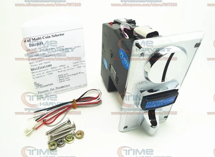 

Good quality 923 multi coin selector coin acceptor for any 3 kinds of coins support multi coins with only 1 output, set up value