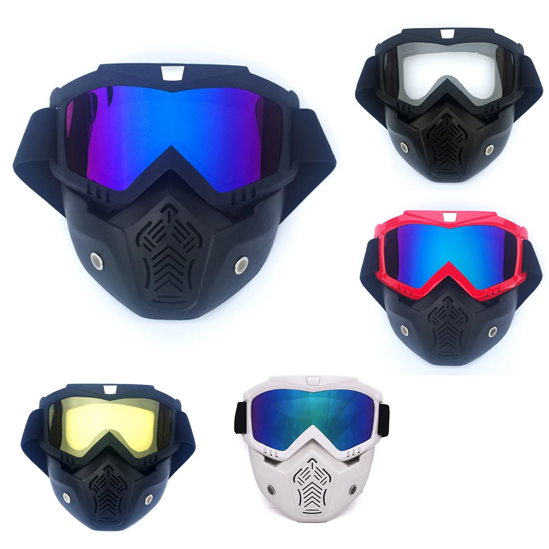 

Chin with Cross Grain Type Retro Tactical Mask Motorcycle Goggles Windproof Eyes Protector for Outdoor Paintball Airsoft Items