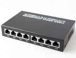 10/100 м одного волокна режим media converter, 1 СБН оптический порт 8 RJ45 порт, внешний Мощность питания DC5V1A