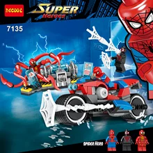 Decool 265 шт Супергерои Человек-паук Спайдермен спасательные Строительные блоки Набор 76113 кирпичи игрушки grinch