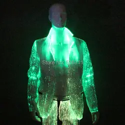 2017 Лидер продаж вечерние световой мужская куртка светодио дный LED RGB свет повседневное белый светодио дный светодиод мужские куртки и пальт
