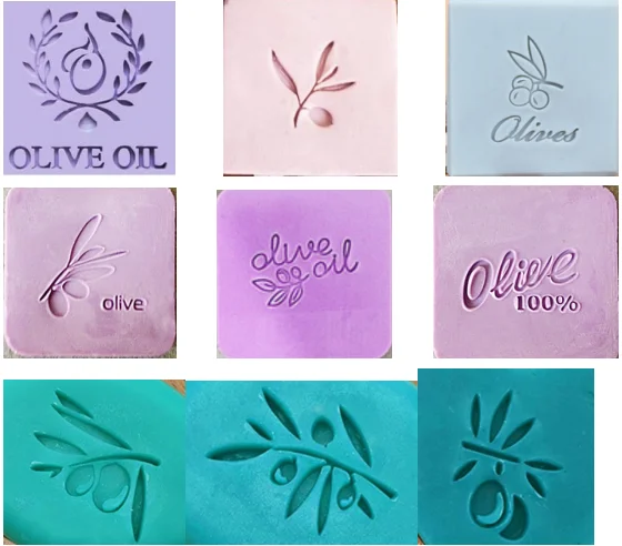 

olive pattern handmade soap stamp clear Diy natural acrylic organic decorative soap making custom printing