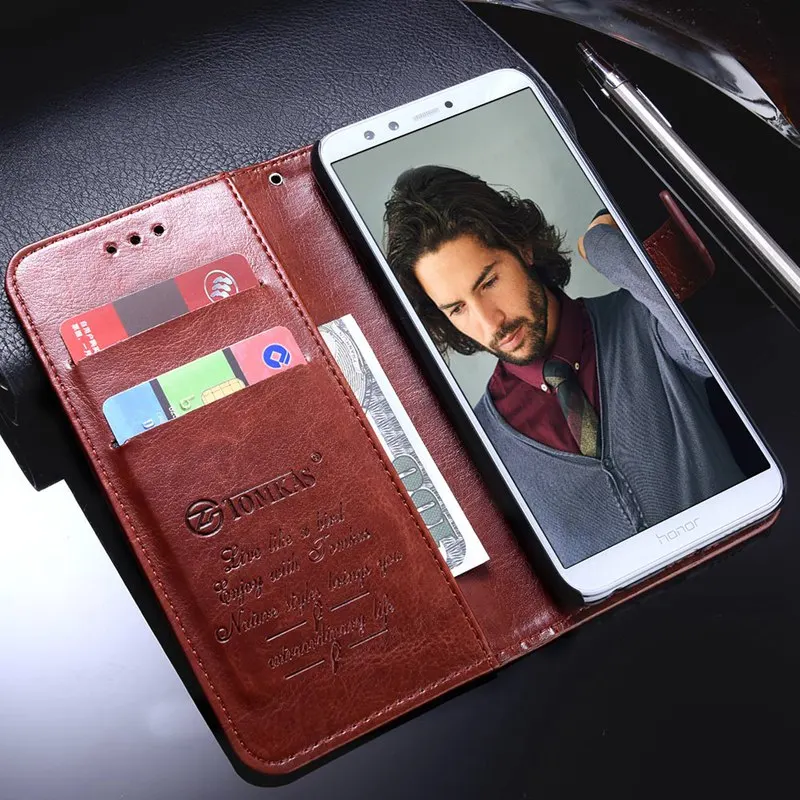 TOMKAS Wallet Case For Huawei Honor 9 Lite Cover Luxury Retro PU Leather Flip Phone Case For Huawei Honor 10 Cases Covers