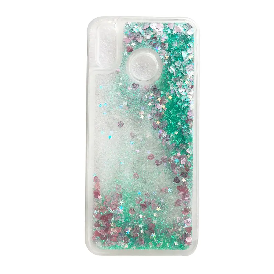 Жидкий чехол для huawei Y7 чехол для Y7() Coque huawei Y7 Prime Блестящий динамический Мягкий ТПУ чехол для телефона s Чехол - Цвет: Green