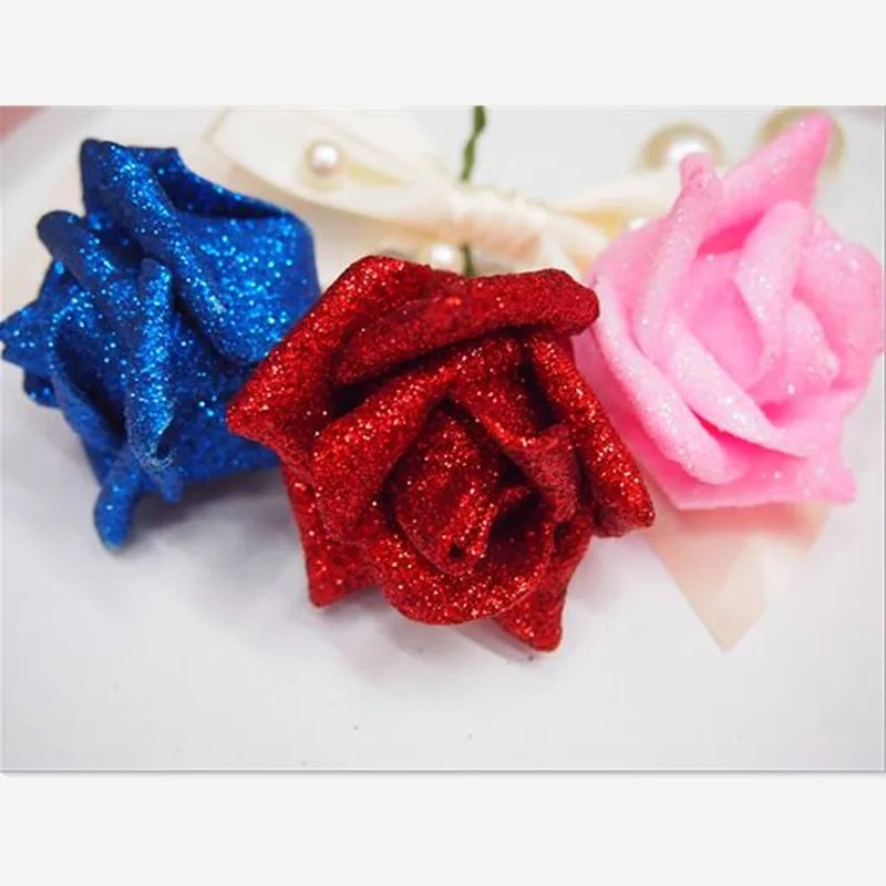 Wholesale PE Gold Dust Roses with Limb Never Wither Away Classic Blue