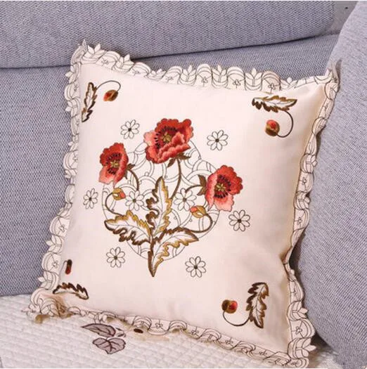 Proud Rose сельская вышитая подушка, подушка для спины, Подушка для домашнего дивана, Подушка для спины, квадратная Автомобильная подушка для талии - Цвет: 229