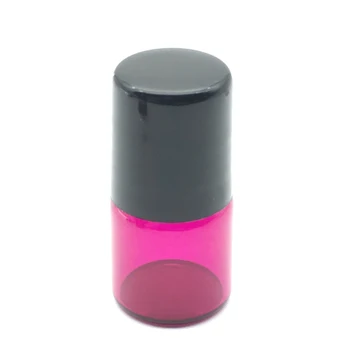 

3pcs Empty 1cc Perfume Rose-red Roll On Glass Bottle 1ml Refillable Roller Essential Oil Sample Container
