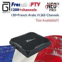 ТВ-бокс GOTiT French X96 Max Android 8,1 32G/64G Amlogic S905X2 Dual-Wi-Fi+ 1100+ Live с системой Neo IPTV арабский сборный Morocco телеприставка