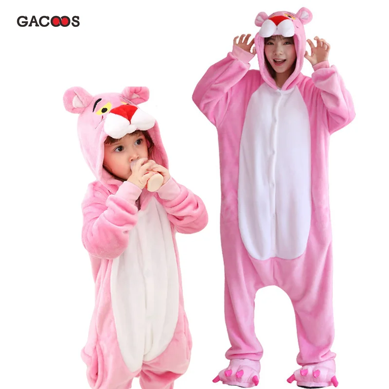 Розовый пантера дети кигуруми Onesie одеяло "Панда" комбинезоны взрослых