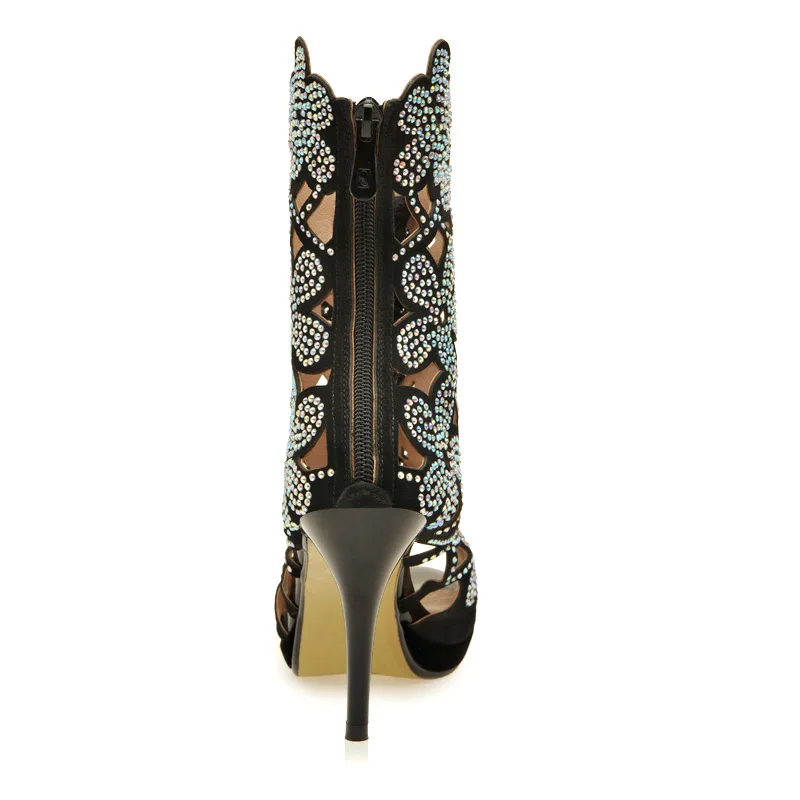 blue Fleur Style Conception Nouvelles Couverture Femme Gladiateur Stylesowner Hauts Longues Black Talons Rome 2018 Sandales Top High Bonne Avec qwaU76F