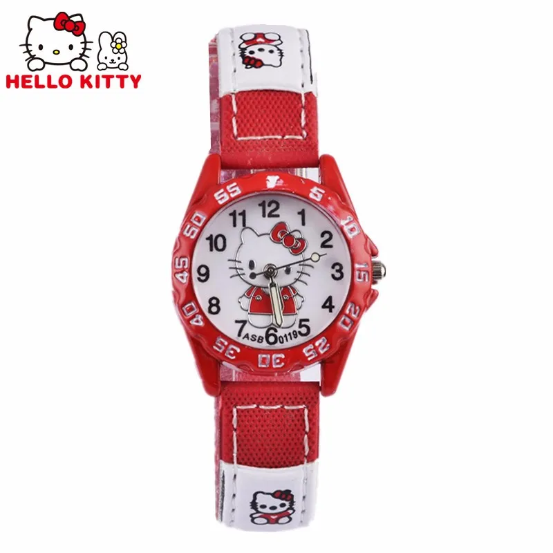 Рисунок «Hello Kitty» малыш Saati милый мультфильм бренд часы Enfants девушки часы Для женщин дети мальчик ребенок нейлон Saats 2018 Relogio Infantil