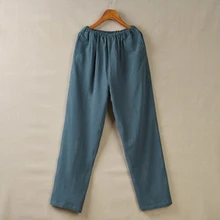 Стиль высокое качество мужской досуг эластичный удобный дышащий Тан костюм брюки свободные не термоусадочные брюки