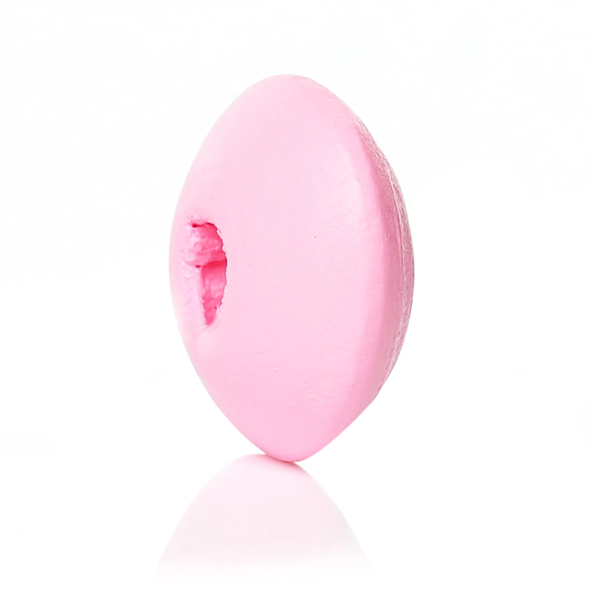 DoreenBeads Wood Spacer Beads Round Pink About 10mm(3/8")Dia,Hole:Approx 3mm,90 PCs