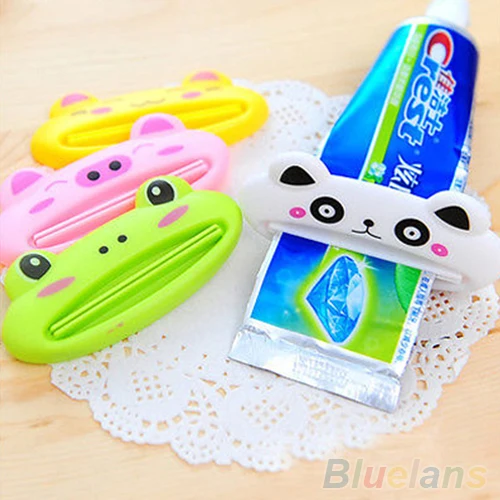 

Bathroom Home Tube Rolling Holder Squeezer Easy Cartoon Toothpaste Dispenser 3RY3