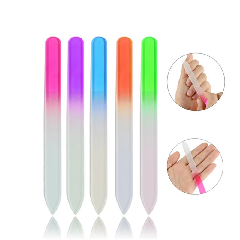 

3pcs Gradient Nail File Filing Buffing Grinding Glass Matte Handle Nail Art Manicure Pedicure Tool Nail File Nail Art Manicure