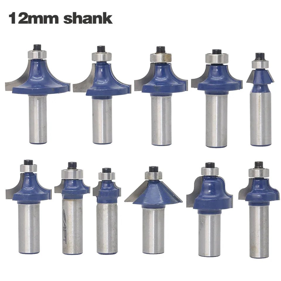 

1pc 12mm Shank 1/4" Radius Round Over Bead Edging Forming Wood Router Bit Tungsten Carbide Cutters For Wood Woodworking Tools