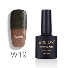 Гель-лак для ногтей хамелеон, 7 мл, для изменения температуры, пилка для ногтей, гель для УФ-замачивания, термоклей для ногтей