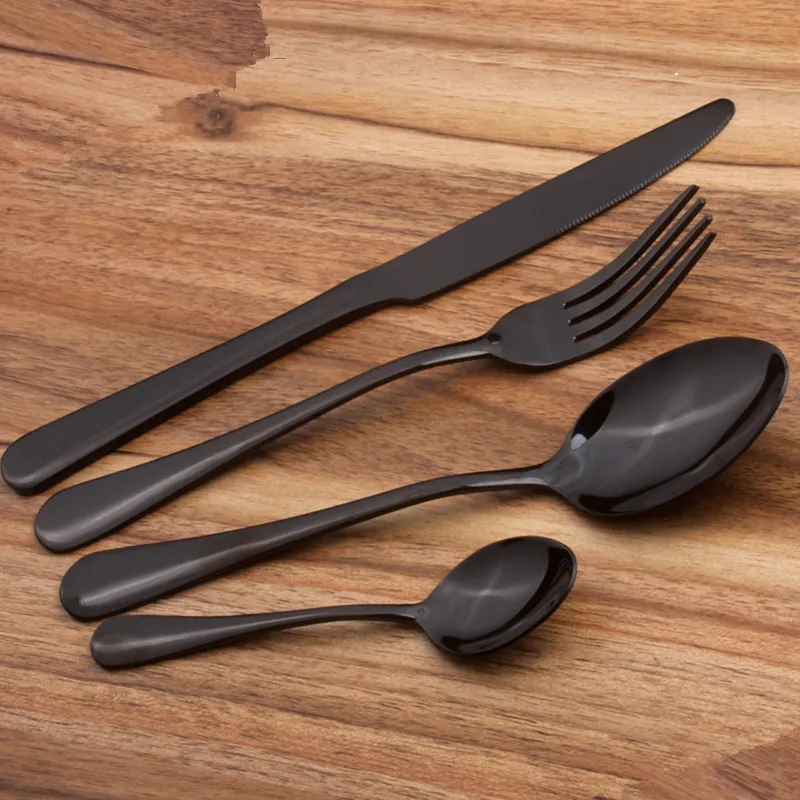 

New 1pc/ 4pcs Dinner Wedding Travel Cutlery Spoon Stainless Steel Fork Scoops Silverware Set XD88