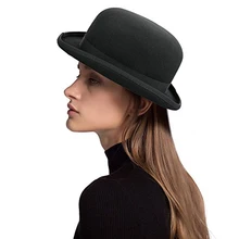 Dhoom phantom lr amir khan Шерсть Войлок Дерби котелок шляпа рулон поля классический черный