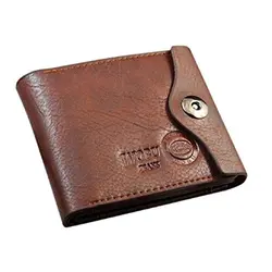 Кошелек Для мужчин из искусственной кожи кредитных/ID держатель карты тонкий кошелек бумажник Кофе